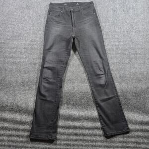 AG Adriano Goldschmied Jeans Mari Womens 29R Black High Rise Straight Stretch